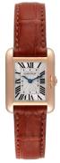 Cartier Tank Anglaise Dameklokke W5310027 Sølvfarget/Lær