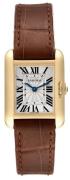 Cartier Tank Anglaise Dameklokke W5310028 Sølvfarget/Lær