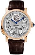 Cartier Rotonde De Cartier Herreklokke W1556229 Sølvfarget/Lær Ø45