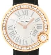 Cartier Ballon Blanc De Cartier Dameklokke WJBL0004 Sølvfarget/Lær