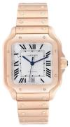 Cartier Santos De Cartier Herreklokke WGSA0007 Hvit/18 karat rosé