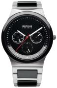 Bering Ceramic Herreklokke 32139-702 Sort/Stål Ø39 mm