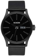 Nixon The Sentry Herreklokke A1051147-00 Sort/Lær Ø42 mm