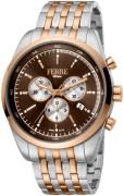 Ferrè Milano Michele Herreklokke FM1G129M0091 Brun/Rose-gulltonet