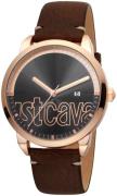 Just Cavalli 99999 Herreklokke JC1G079L0235 Sort/Lær Ø42 mm