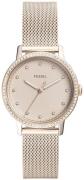 Fossil 99999 Dameklokke ES4364 Beige/Rose-gulltonet stål Ø34 mm