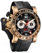 Graham Chronofighter Oversize Herreklokke 2OVGR.B21A Sort/Gummi Ø47