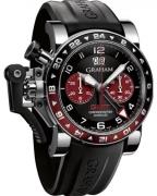 Graham Chronofighter Oversize Herreklokke 2OVGS.B20A Sort/Gummi Ø47