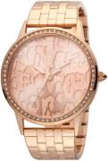 Just Cavalli Dameklokke JC1L094M0065 Rosegullfarget/Rose-gulltonet