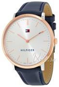 Tommy Hilfiger Dameklokke 1781689 Ultra Slim Hvit/Lær Ø40 mm