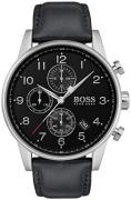 Hugo Boss Herreklokke 1513678 Sort/Lær Ø44 mm