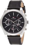 Tommy Hilfiger Herreklokke 1791740 Sort/Lær Ø44 mm