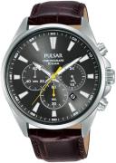 Pulsar Herreklokke PT3A41X1 Classic Sort/Lær Ø43 mm