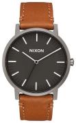 Nixon Herreklokke A10582494-00 Sort/Lær Ø42 mm