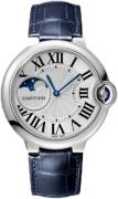 Cartier Dameklokke WSBB0029 Ballon Bleu De Sølvfarget/Lær Ø37 mm