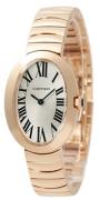 Cartier Dameklokke W8000005 Baignoire Sølvfarget/18 karat rosé gull