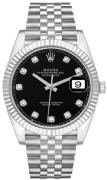 Rolex Herreklokke 126334-0012 Datejust 41 Sort/Stål Ø41 mm