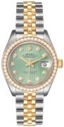 Rolex Dameklokke 279383RBR-0013 Lady-Datejust 28 Grønn/18 karat gult