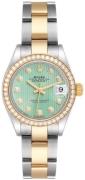 Rolex Dameklokke 279383RBR-0014 Lady-Datejust 28 Grønn/18 karat gult