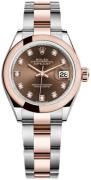 Rolex Dameklokke 279161-0012 Lady-Datejust 28 Brun/18 karat rosé