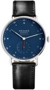 Nomos Glashütte Herreklokke N-1115 Metro Blå/Lær Ø38.5 mm