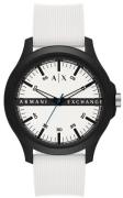 Armani Exchange Herreklokke AX2431 Hampton Hvit/Gummi Ø46 mm