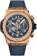 Hublot Herreklokke 441.OX.5189.RX Big Bang 42Mm Blå/Gummi Ø42 mm