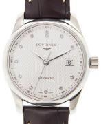 Longines Dameklokke L2.257.4.77.3 Master Sølvfarget/Lær Ø29 mm