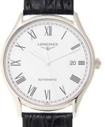 Longines Herreklokke L4.960.4.11.2 Lyre Hvit/Lær Ø38.5 mm