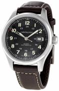 Hamilton Herreklokke H70525733 Khaki Field Sort/Lær Ø42 mm