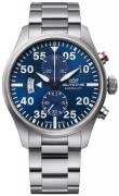 Glycine Herreklokke GL0354 Airpilot Chrono Blå/Stål Ø44 mm