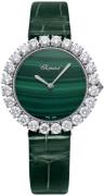 Chopard Dameklokke 13A419-1001 Diamond Hour Grønn/Lær Ø35.75 mm