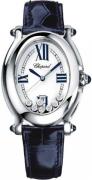 Chopard Dameklokke 278937-3005 Happy Sport Hvit/Lær 43x30 mm