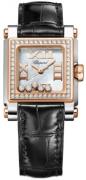 Chopard Dameklokke 278516-6003 Happy Sport Hvit/Lær Ø27 mm