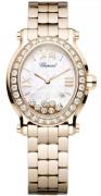 Chopard Dameklokke 275350-5004 Happy Sport Hvit/18 karat rosé gull