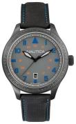 Nautica Herreklokke A11110G BFD 105 Grå/Lær Ø44 mm