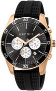 Esprit Herreklokke ES1G204P0065 Jordan Sort/Gummi Ø44 mm