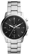 Fossil Herreklokke FS5847 Minimalist Chronograph Sort/Stål Ø42 mm