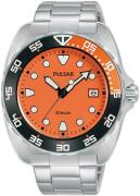 Pulsar Herreklokke PS9677X1 Regular Orange/Stål Ø45 mm