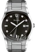 Bulova Herreklokke 96D104 Diamond Sort/Stål Ø40 mm