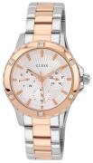 Guess Dameklokke W0443L4 Mist Sølvfarget/Rose-gulltonet stål Ø39 mm