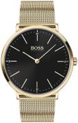 Hugo Boss Herreklokke 1513735 Sort/Gulltonet stål Ø40 mm