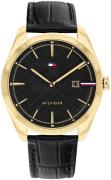 Tommy Hilfiger Herreklokke 1710428 Theo Sort/Lær Ø42 mm