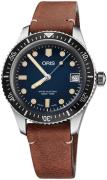 Oris Herreklokke 01 733 7747 4055-07 5 17 45 Diving Blå/Lær Ø36 mm