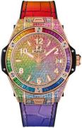 Hublot Dameklokke 465.OX.9910.LR.0999 Big Bang 39Mm Flerfarget/Gummi