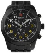 Swiss Military Herreklokke 06-5265.13.007.11 Sport Sort/Stål Ø45 mm