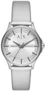 Armani Exchange Dameklokke AX5270 Lady Hampton Sølvfarget/Gummi Ø36