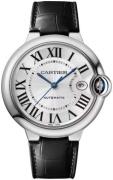 Cartier Herreklokke WSBB0039 Ballon Bleu De Sølvfarget/Lær Ø40 mm