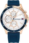 Tommy Hilfiger Herreklokke 1791778 Hvit/Gummi Ø46 mm