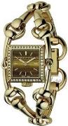 Gucci Dameklokke YA116509 Signoria Brun/18 karat gult gull 20x20 mm